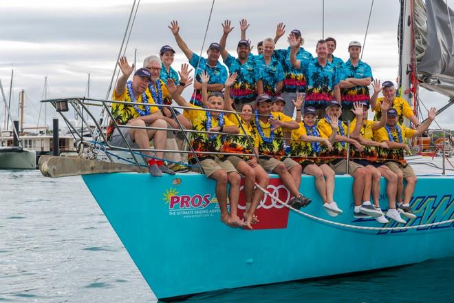The crew aboard the local Whitsunday charter yacht, Hammer of Queensland, took top honours in the “Best Presented crew” category of the Prix d’Elegance at Audi Hamilton Island Race Week 2016. ©  Andrea Francolini Photography http://www.afrancolini.com/